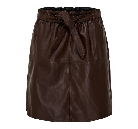 Only onlrigie hw pu paper bag skirt pnt marron - Imagen 1