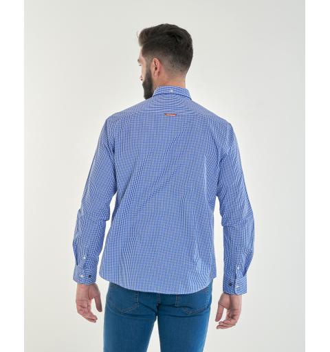 Spagnolo hombre cm c/boton bandera pop.cuadros 8068 azul