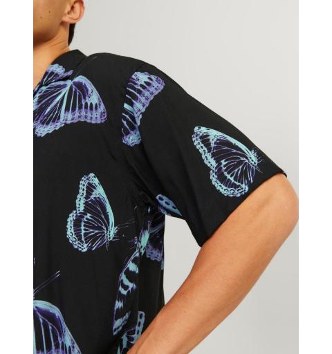 Jack&jones jcojeff aop resort shirt ss relax ln negro