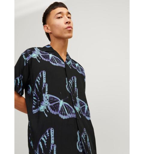 Jack&jones jcojeff aop resort shirt ss relax ln negro