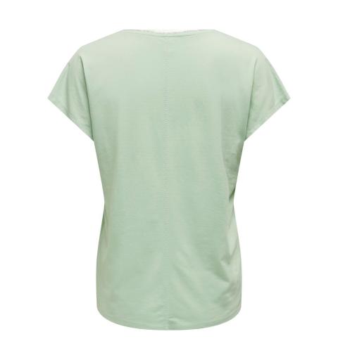 Only onlzera s/s v-neck shine top jrs verde