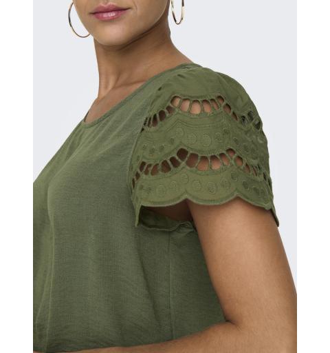 Jdy jdyhannah s/s lace top wvn verde