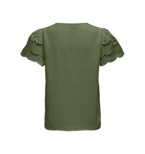 Jdy jdyhannah s/s lace top wvn verde