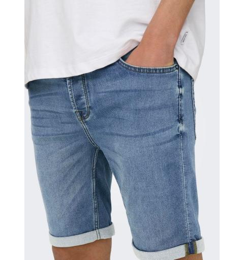 Only & sons onsply jog mb 8584 pim dnm shorts noos denim oscuro