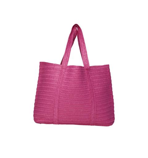 Pieces pcloma straw shopper rosa