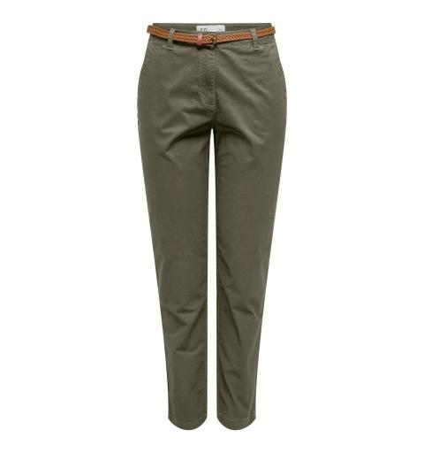 Jdy jdychicago mw belted chino pants pnt dia verde oscuro