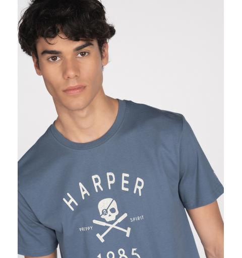 Harper & neyer camiseta skull marino