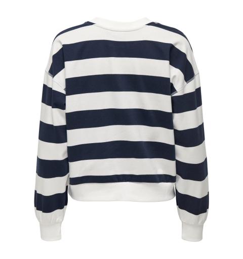 Only onlserena l/s stripe o-neck swt marino