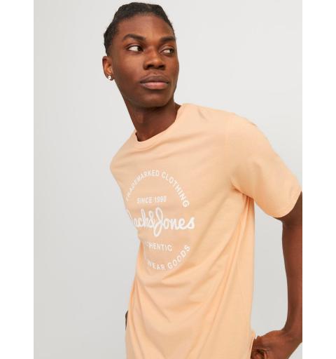 Jack&jones jjforest tee ss crew neck naranja