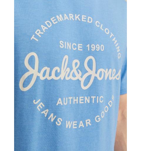 Jack&jones jjforest tee ss crew neck azul