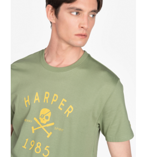 Harper & neyer camiseta skull verde agua