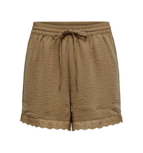 Jdy jdyrachel lace hw shorts wvn dia marron