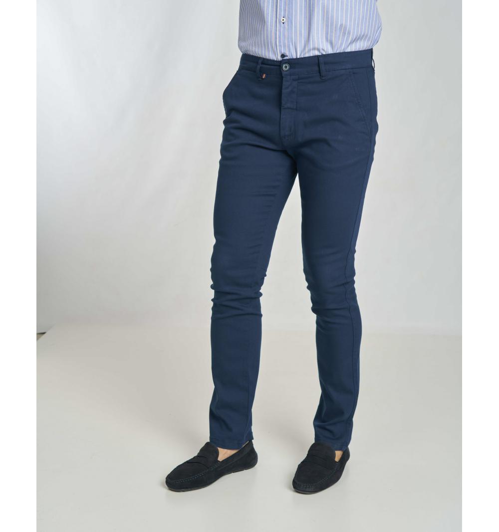 Spagnolo hombre pt 0688 chino slim estampado marino