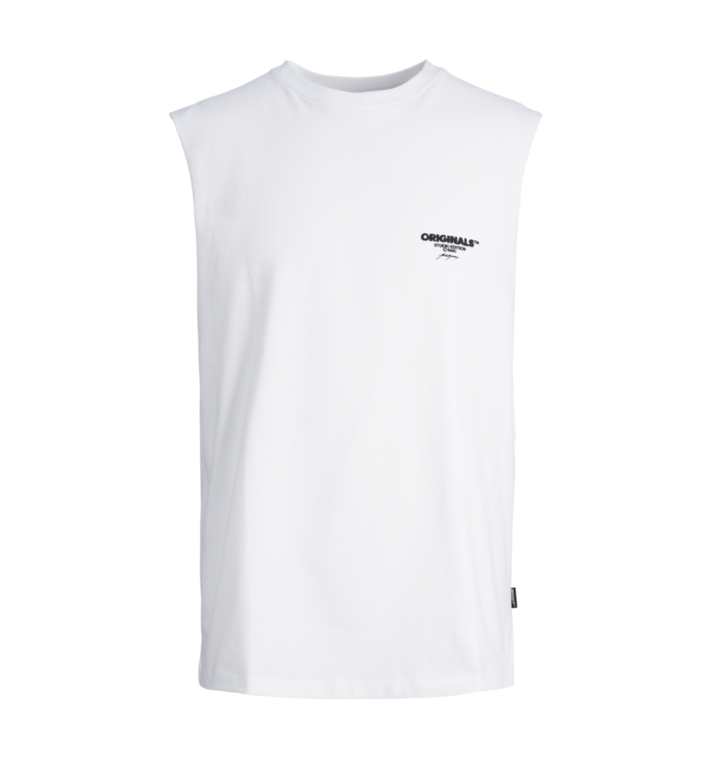 Jack&jones jorbora oversize sleeveless c.n blk blanco