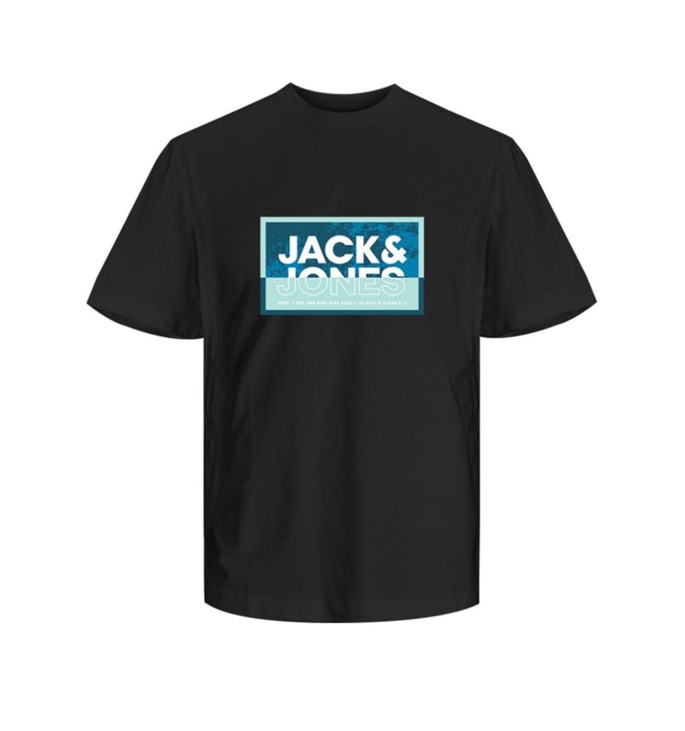 Jack&jones jcologan summer print tee crew neck fst negro