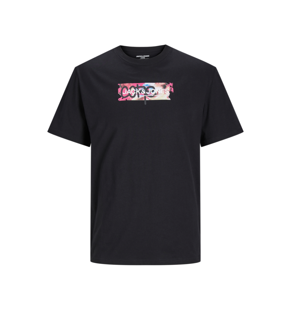 Jack&jones jcosummer print tee ss crew neck ln negro