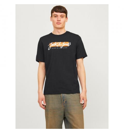 Jack&jones jjtiley tee ss crew neck ln negro