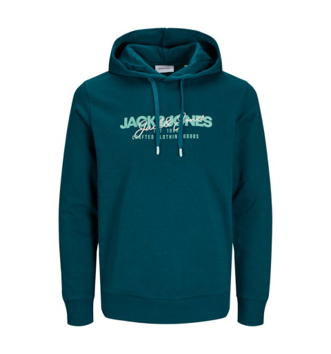 Jack&jones jjalvis sweat hood verde oscuro