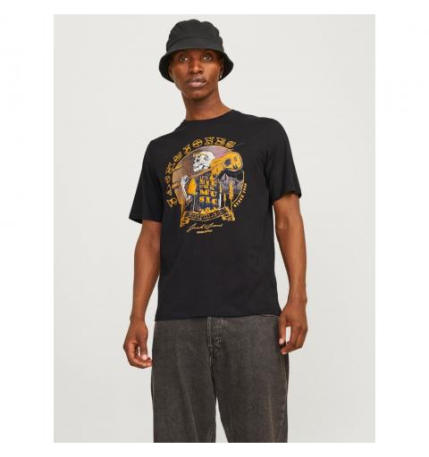 Jack&jones jjskull rock tee ss crew neck negro