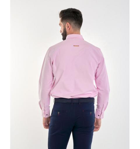 Spagnolo hombre cm 8068 c/boton bandera oxf.liso rosa