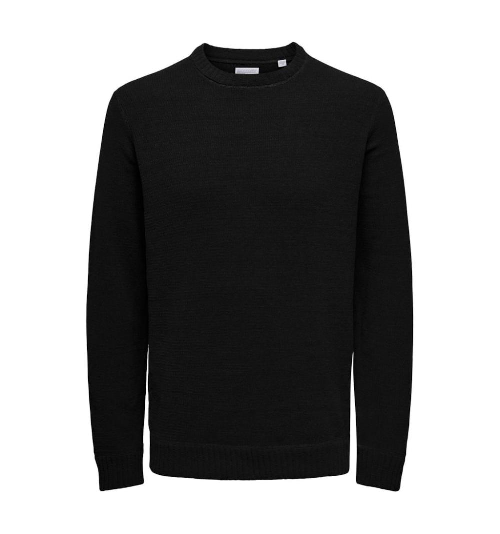 Only & sons onsethan life reg 7 crew knit noos negro