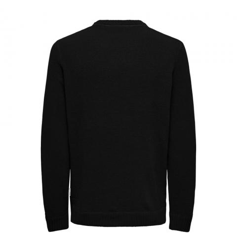 Only & sons onsethan life reg 7 crew knit noos negro