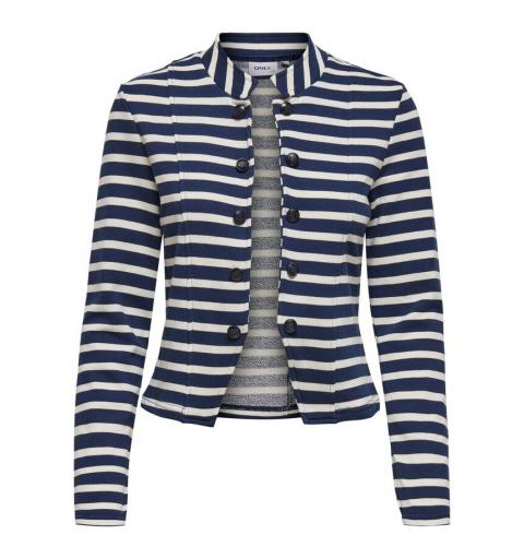 Only onlanetta life l/s stripe blazer swt blanco