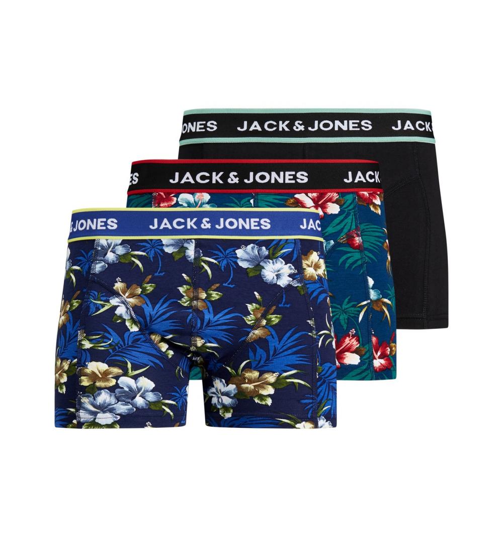 Jack&jones noos jacflower trunks 3 pack.noos negro