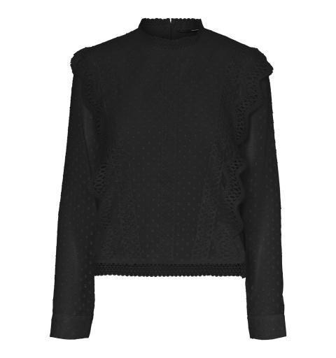 Veromoda vmbasia l/s top wvn negro