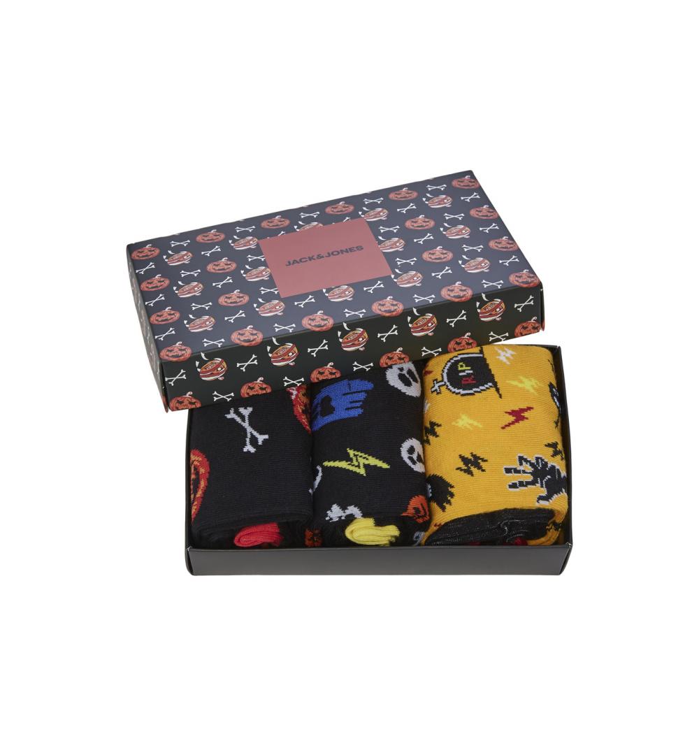 Jack&jones jachalloween sock giftbox 2 negro