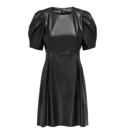 Only onllauren faux leather dress otw negro