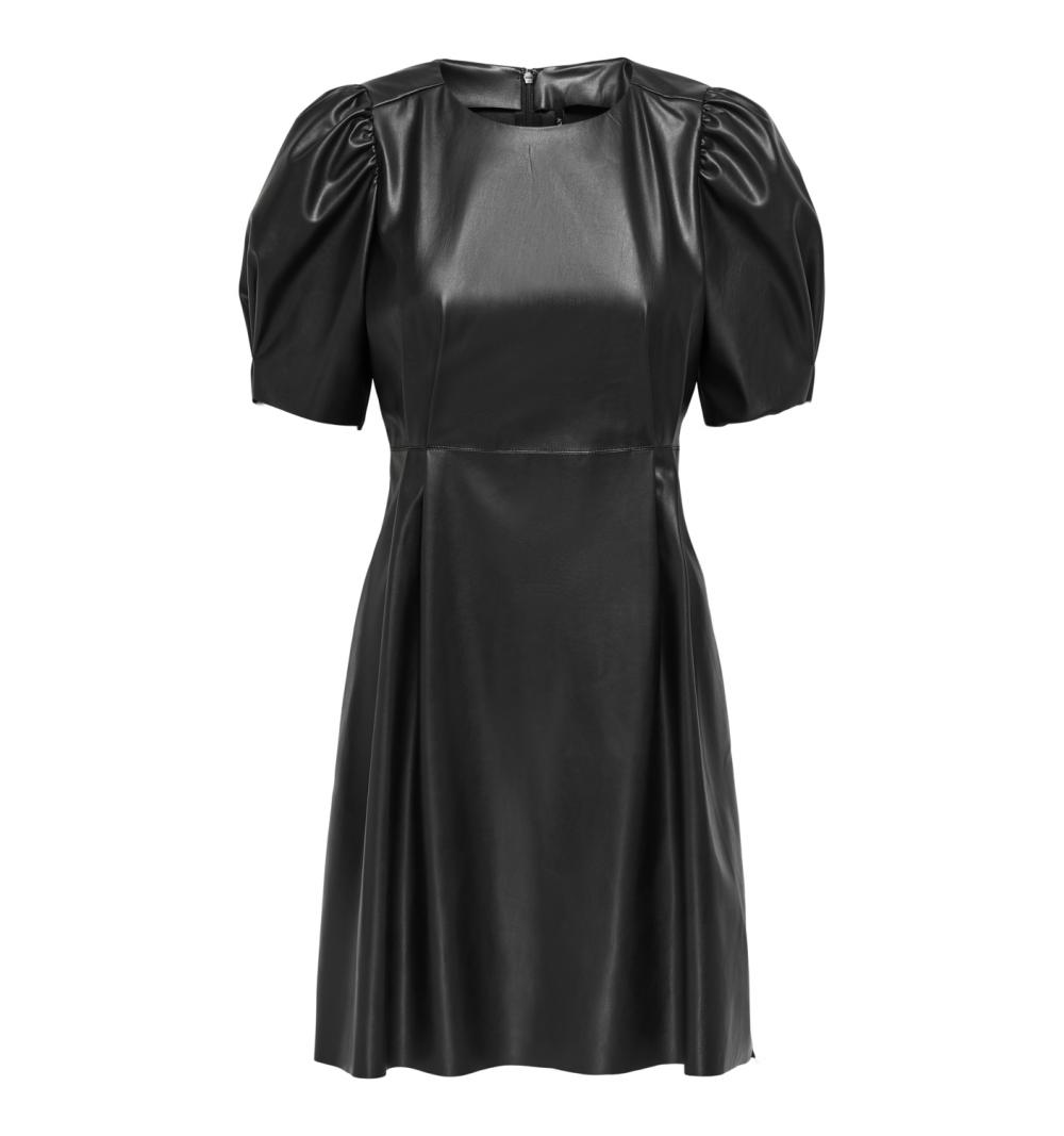 Only onllauren faux leather dress otw negro