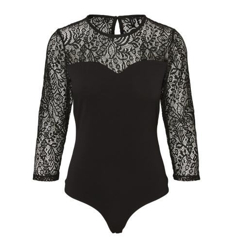 Veromoda vmalberta sweetheart lace 3/4 body noos negro