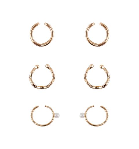 Pieces pcluz 3-pack charm earrings oro