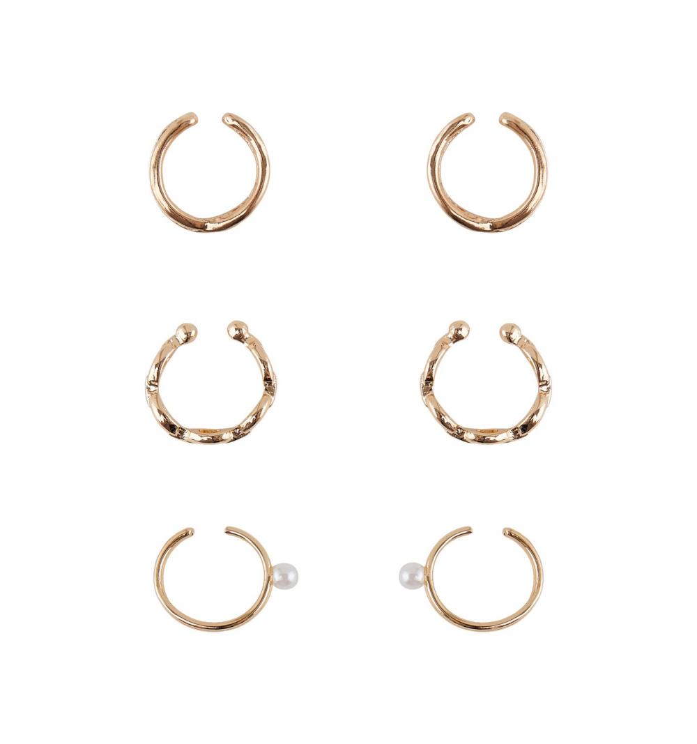 Pieces pcluz 3-pack charm earrings oro