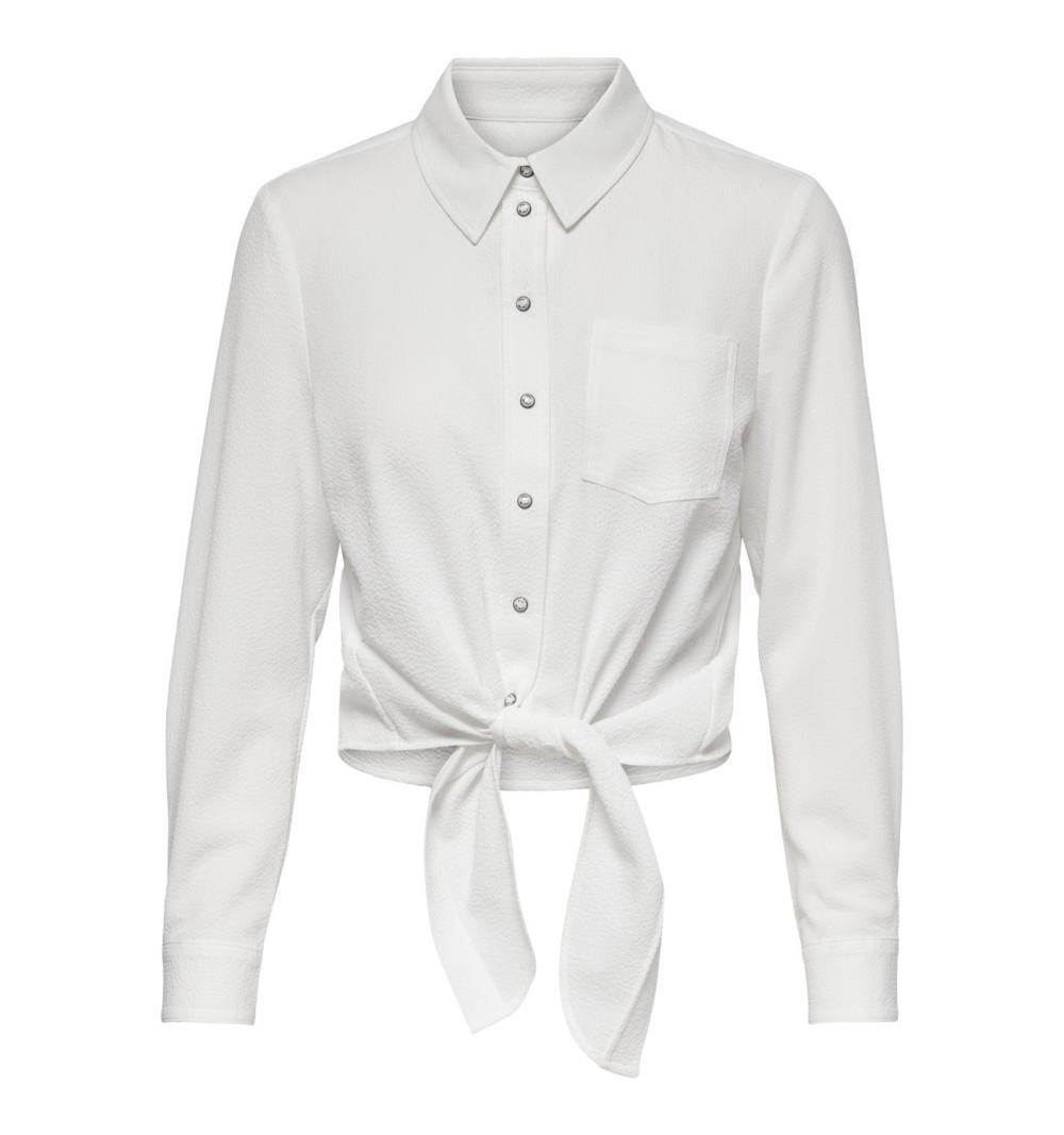 Only noos onllecey ls knot shirt noos blanco