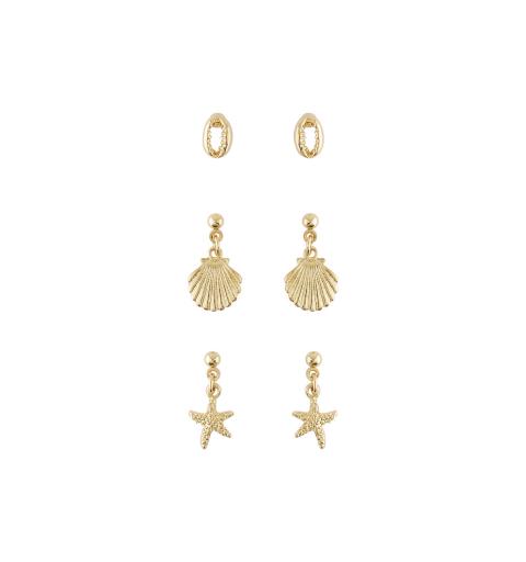 Pieces pcvyra 3-pack earrings  sww oro