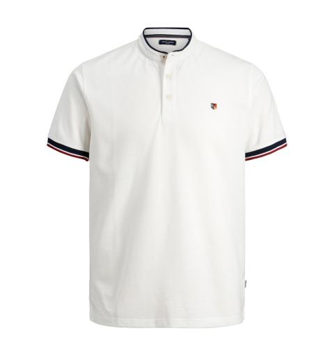 Jack&jones noos jprbluwin mao polo ss ln blanco