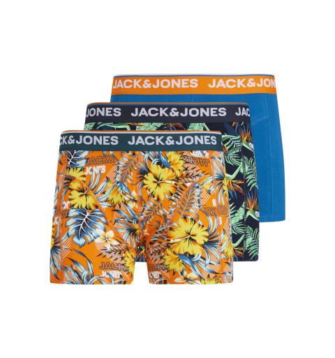 Jack&jones jacazores tropic trunks 3-pack verde