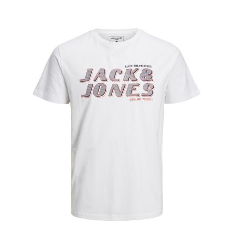 Jack&jones jcophil tee ss crew neck fst blanco