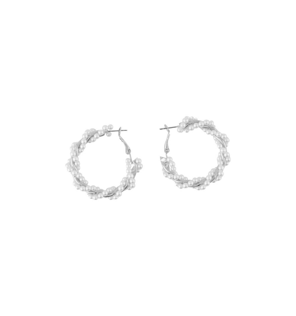 Pieces pcnikolo hoop earrings plata