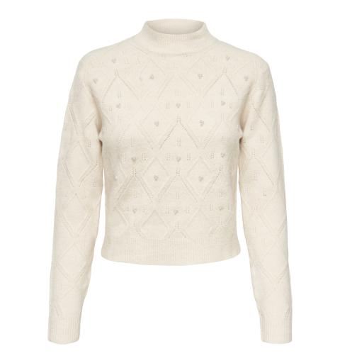 Jdy jdynoomi l/s structure pearl pull. knt beige