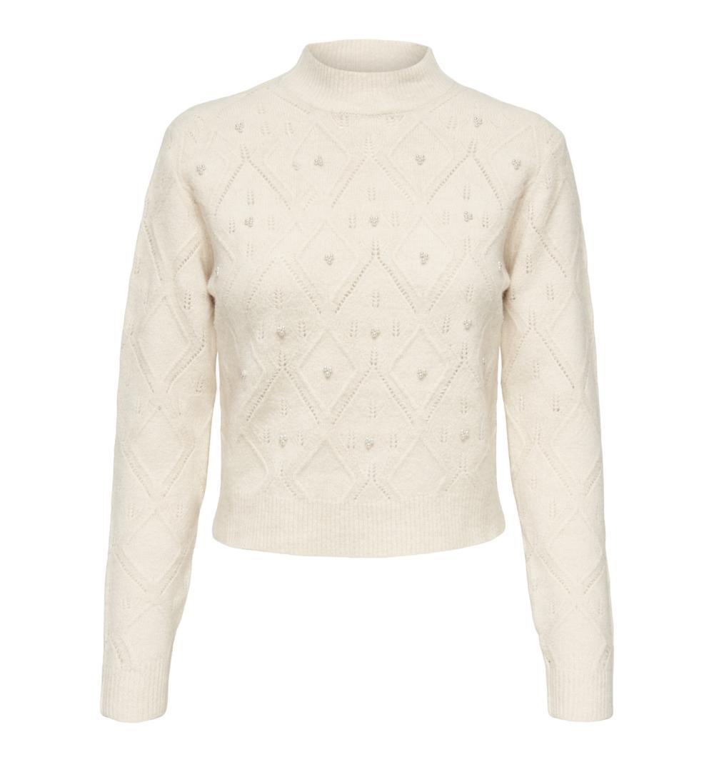 Jdy jdynoomi l/s structure pearl pull. knt beige