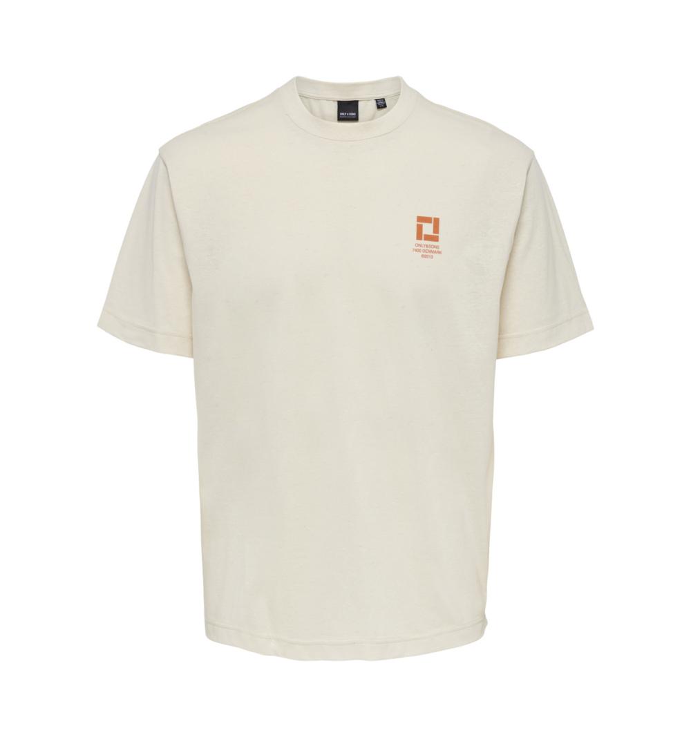 Only & sons onsfred rlx emb logo ss tee blanco