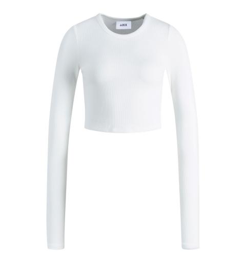 Jj mujer jxfeline str ls rib tee jrs noos blanco