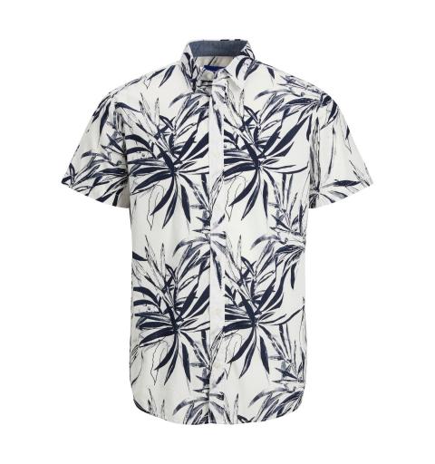 Jack&jones jorcrayon aop shirt ss ln blanco