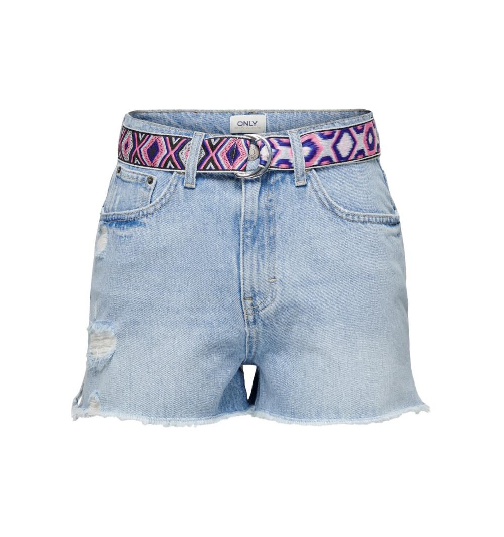 Only onlrobyn ex hw st vintage dnm shorts dot denim claro