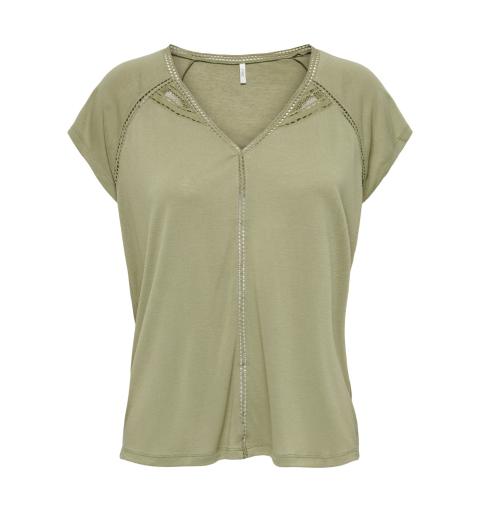 Only onlnina s/s mix top jrs verde