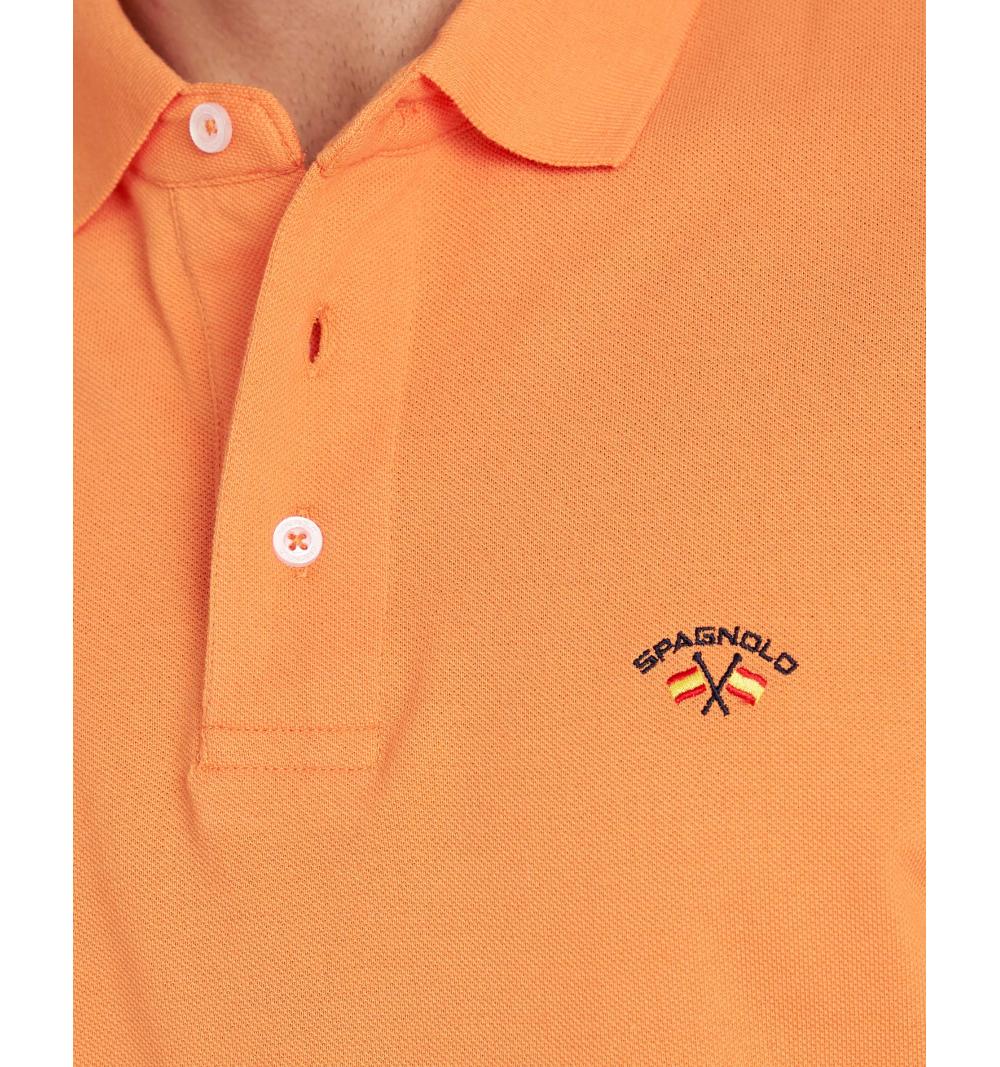 Spagnolo hombre pl 0034 pique basico naranja