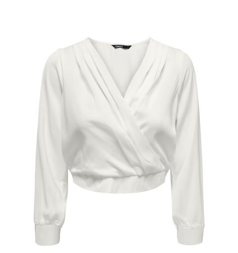 Only onljenny l/s wrap top ptm blanco